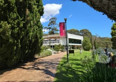 Carrick Hill - Rozelle's restaurant, from the pathway to the house