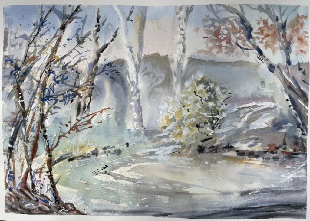 2023-11-10 - Peter - St Peters Billabong - watercolour