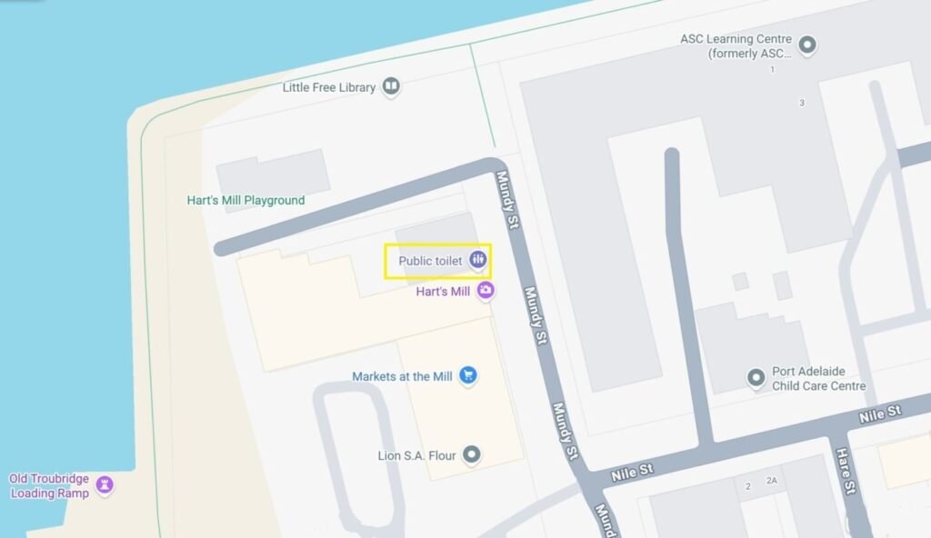 2026 Port Adelaide Wharf - Toilet map